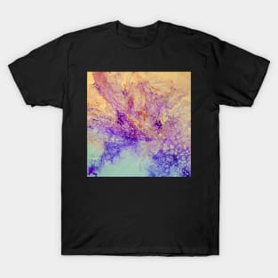 Abstract in Purple, Blue, and Yellow T-Shirt